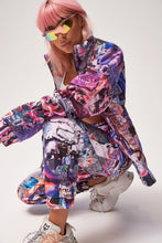 Load image into Gallery viewer, Lips Collage Print Quilted Jacket