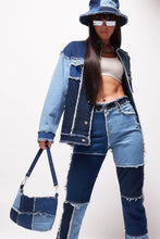 Load image into Gallery viewer, Patchwork Denim Shoulder Bag
