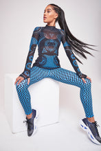 Load image into Gallery viewer, Astrology Print High Neck Mesh Top
